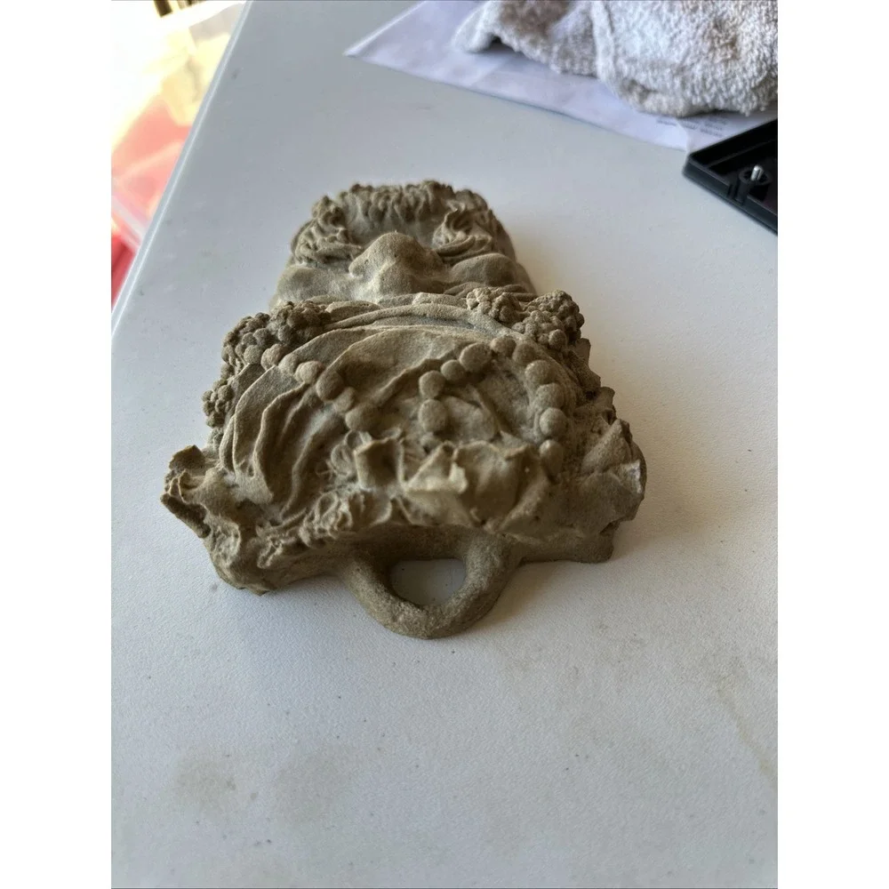 Vintage Bacchus Wall Plaque 3D Carved Look‎ 20